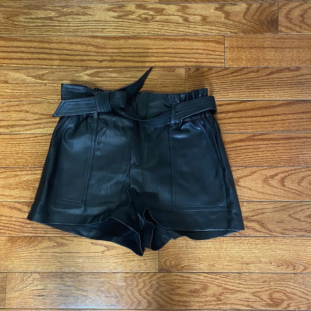 Zara Faux Leather Shorts